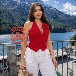 RARE!!! MANGO BLOGGER FAVE!!! Halter Neck Vest NWT